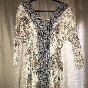 En Creme printed mini dress size small